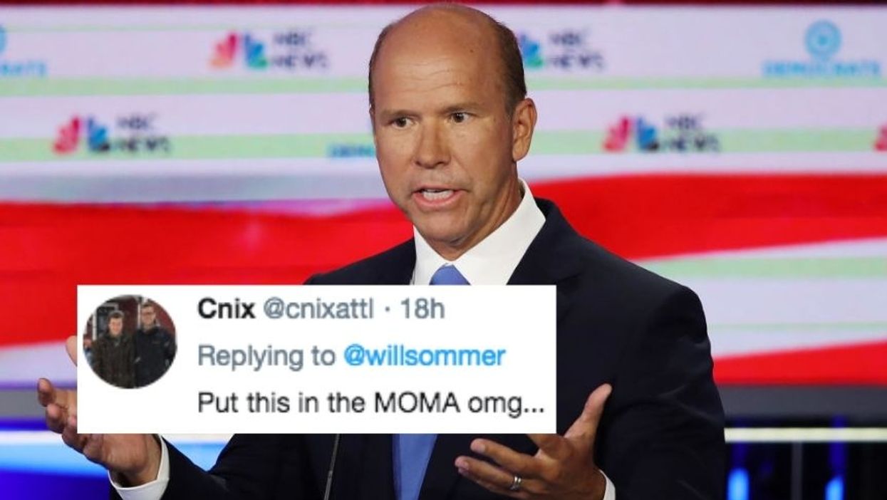 A Photo Of Democratic Hopeful John Delaney Having Absolutely No Fun On A Giant Slide Has The Internet LOLing