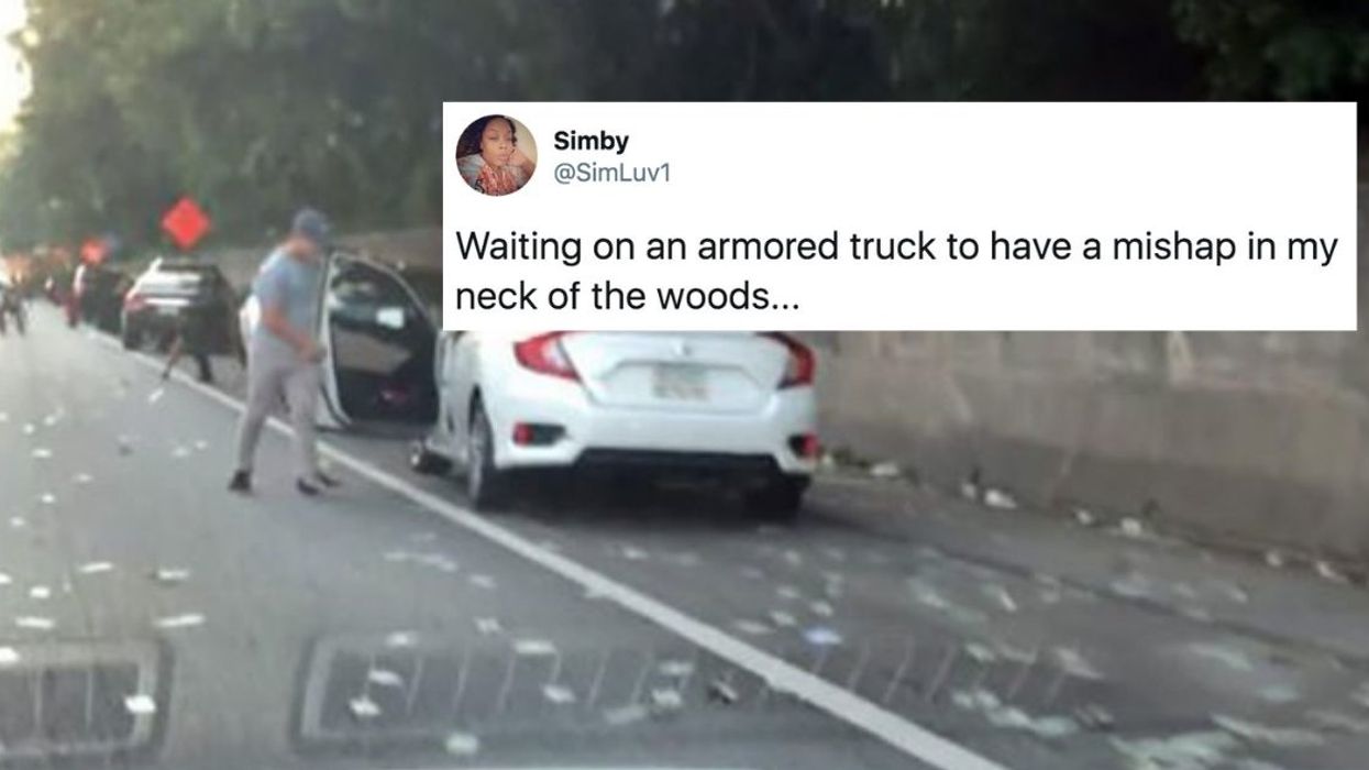 Motorists Scramble To Pick Up Flying Cash After Armored Vehicle's Door Flies Open On Atlanta Highway—But Police Say 'Not So Fast'