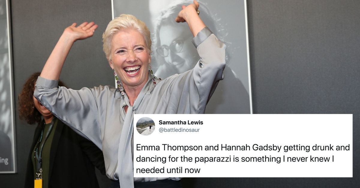 Drunk Emma Thompson Doing The Robot After Day Drinking With Comedian Hannah Gadsby Is A Total Mood