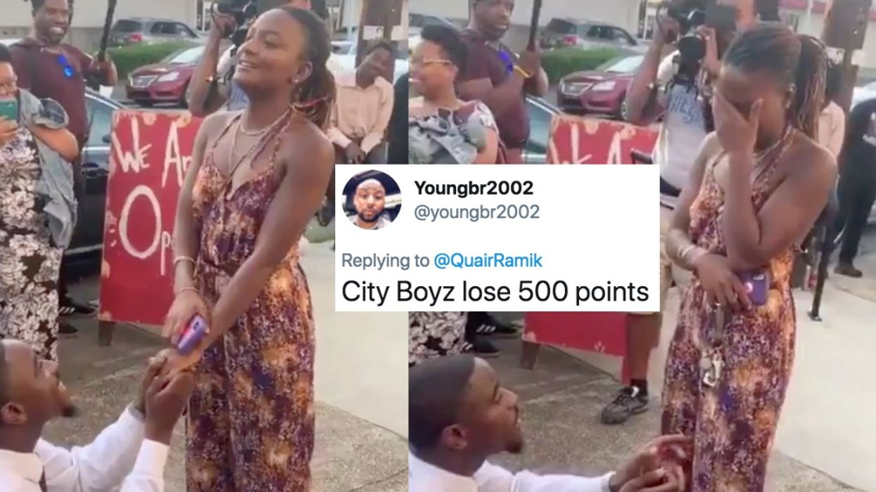 Guy's Very Public Marriage Proposal Goes From Romantic To Cringe-Worthy In A Matter Of Seconds
