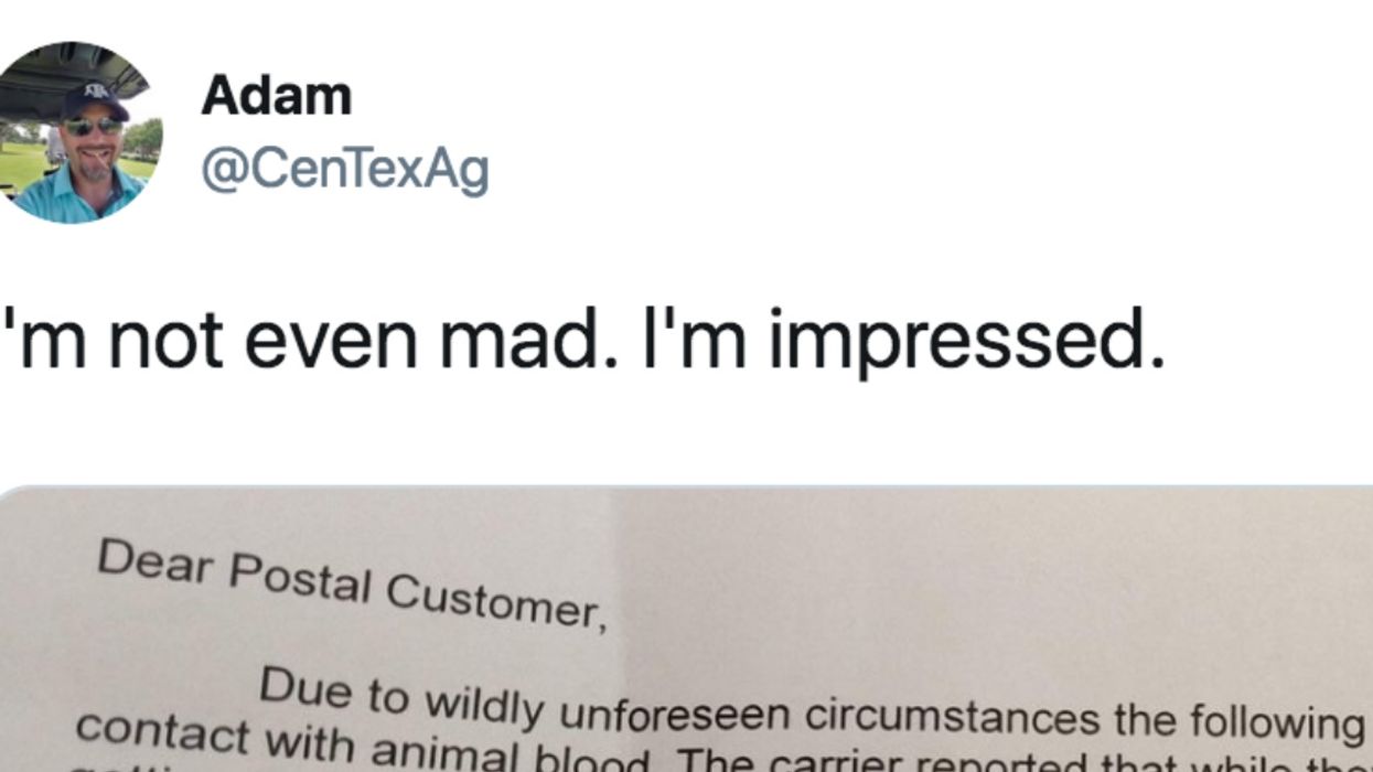 This Note A Postal Customer Received About Why Their Mail Has Blood On It Is Wild Y'all