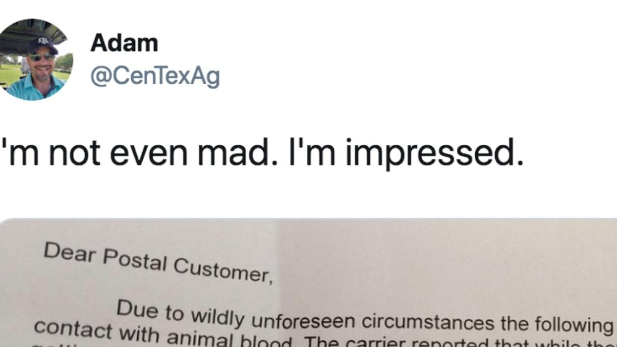 This Note A Postal Customer Received About Why Their Mail Has Blood On It Is Wild Y'all