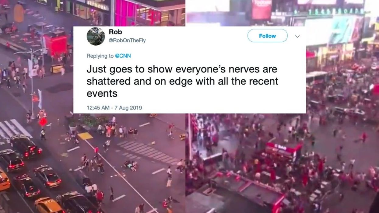 Motorcycle Backfiring In Times Square Causes Massive Stampede That Leaves Several Injured