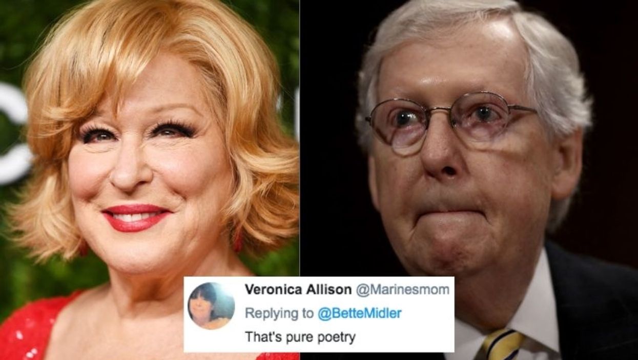 Bette Midler Just Wrote A Poem On Twitter About Mitch McConnell That Is Shady AF