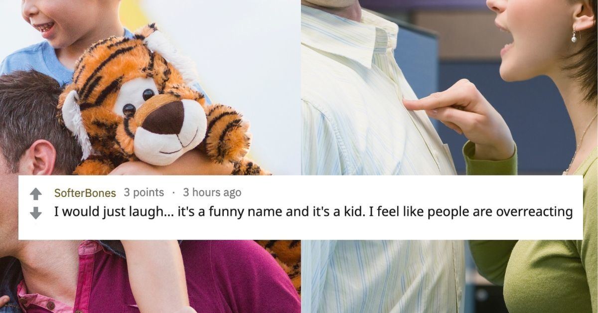 Dad Suggests A Hilariously NSFW Name For His Son's New Stuffed Tiger, And His Wife Is Pissed