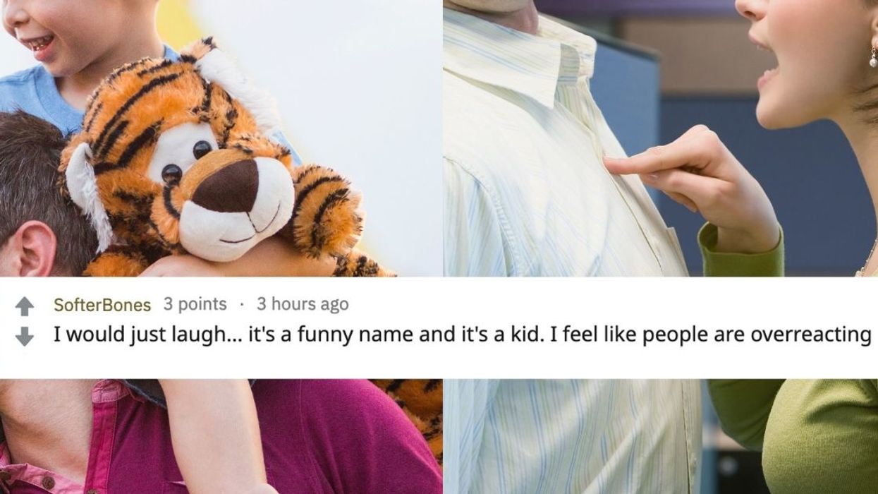 Dad Suggests A Hilariously NSFW Name For His Son's New Stuffed Tiger, And His Wife Is Pissed