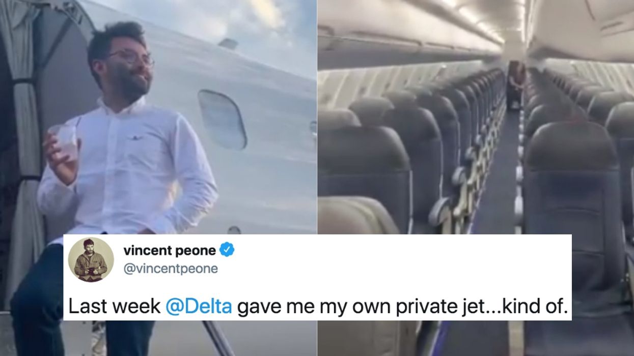 Guy Documents Delta Flight After He's The Only Passenger On The Plane