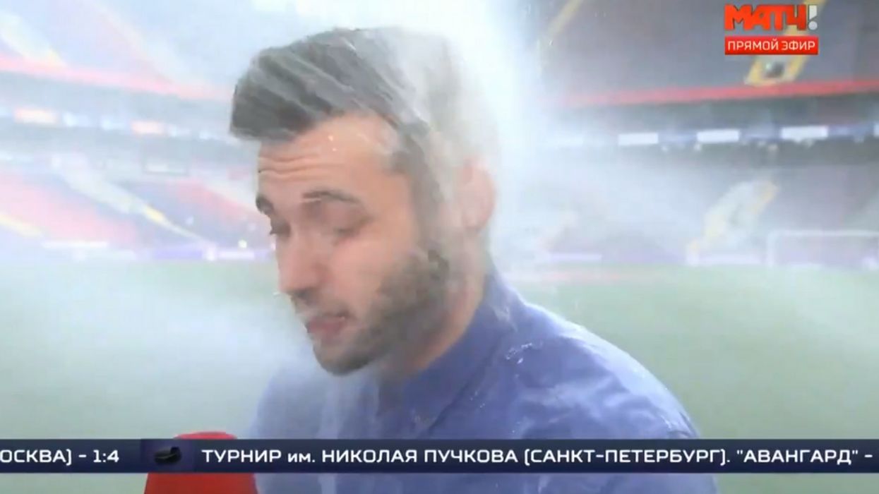 Reporter Gets Soaked By Sprinklers During Live TV Segment