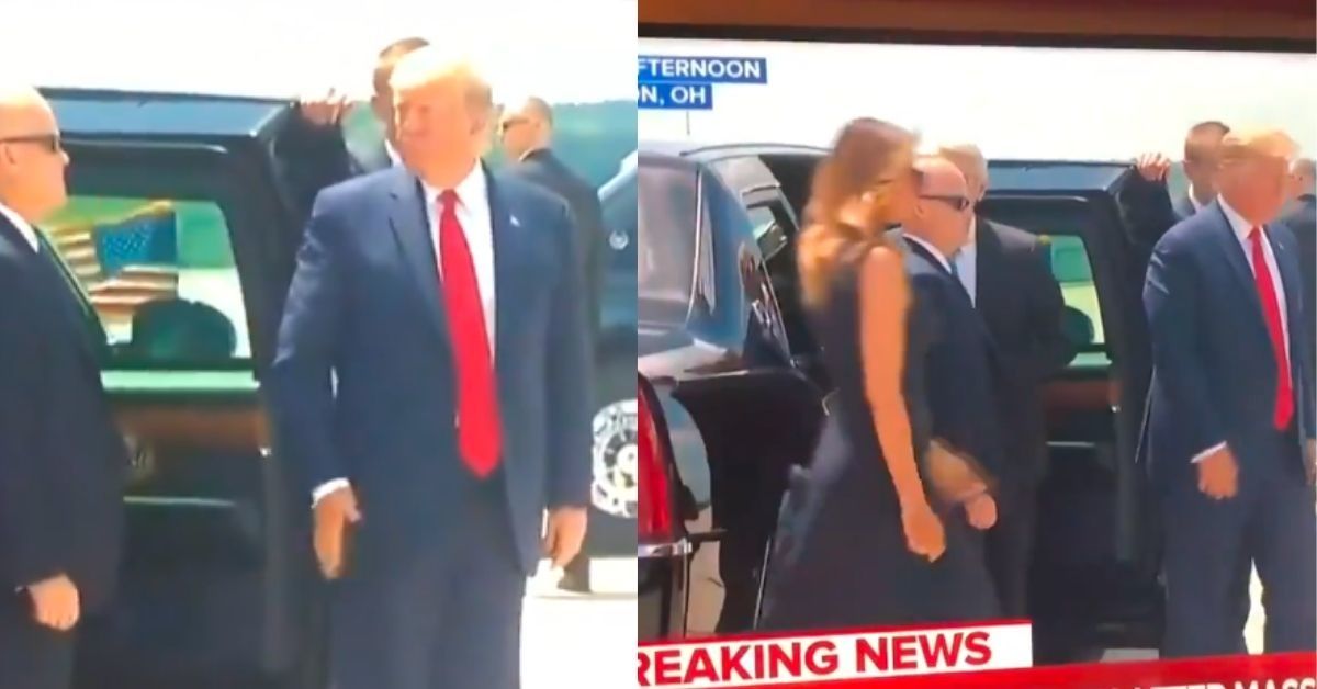 Trump Appears To Pat His Leg To Summon Melania In Odd Video From His Dayton Visit