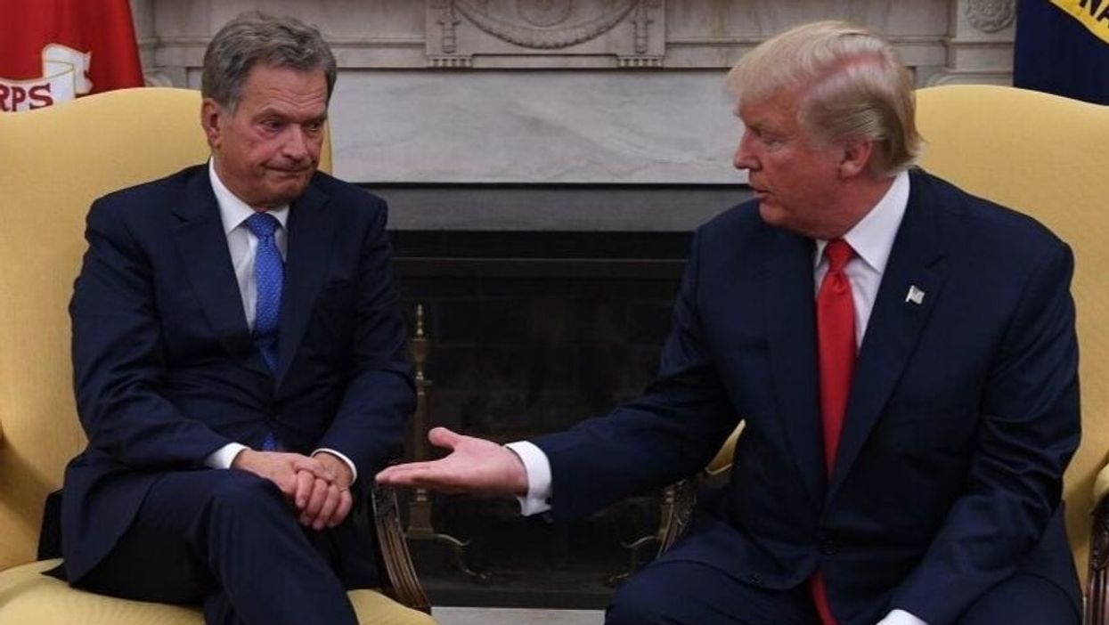 The Look On The Finnish President's Face During His Tense Press Conference With Trump Inspires Some Glorious Memes