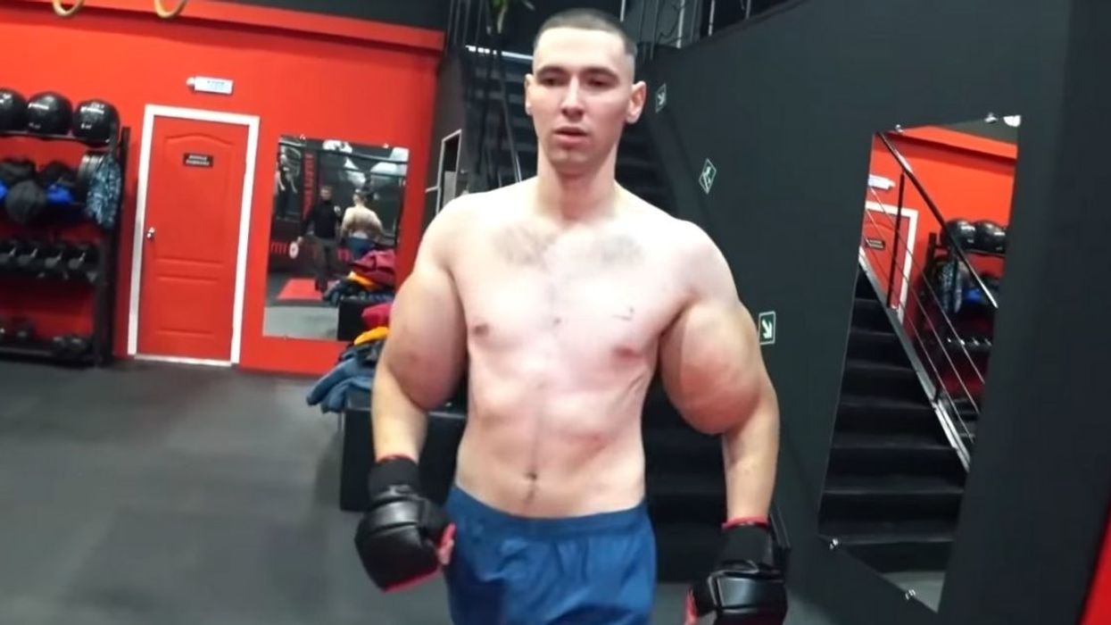 Bodybuilder Dubbed 'Popeye' For His Freakishly Large Biceps Gets Crushed During MMA Fight By Opponent 20 Years His Senior