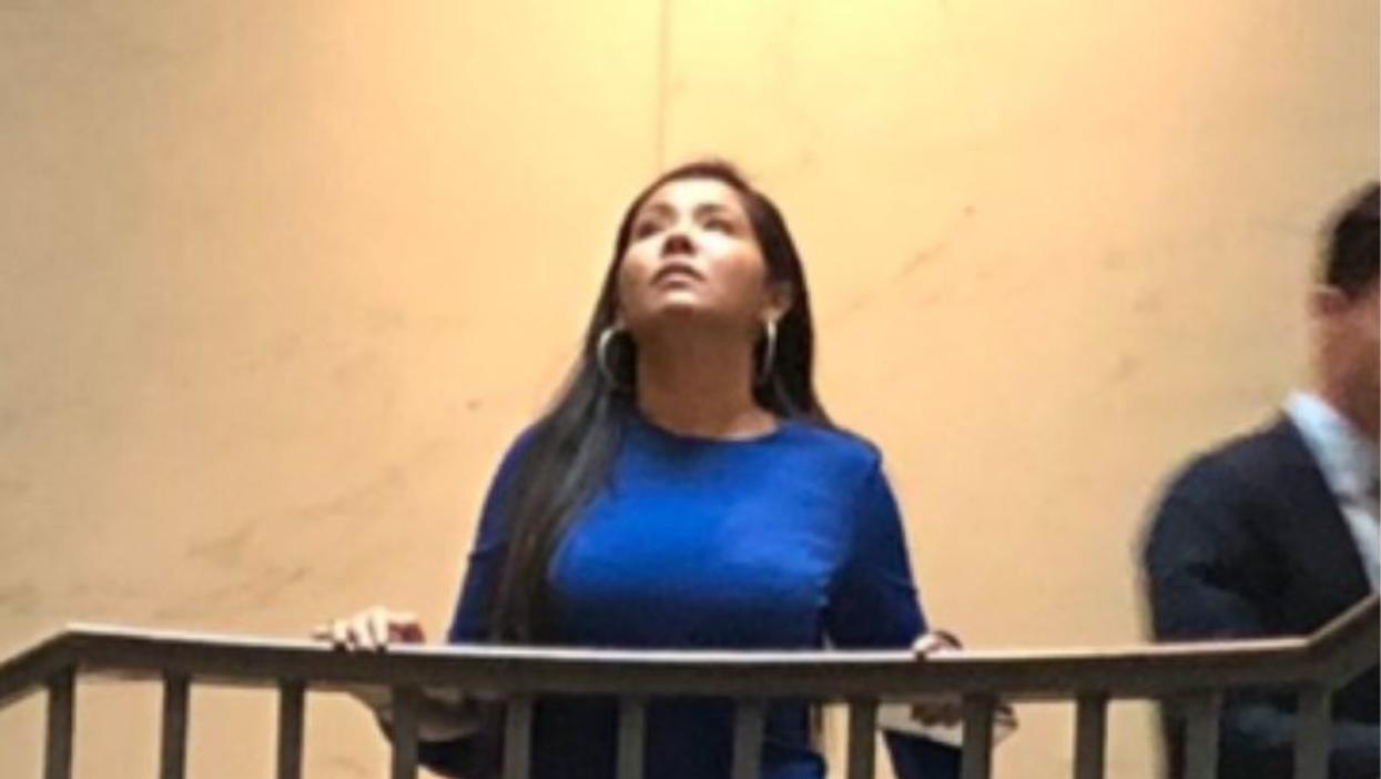 Woman In Blue Dress Who Became Symbol Of The 'Resistance' Thanks To Viral Photo Is Actually Republican Staffer