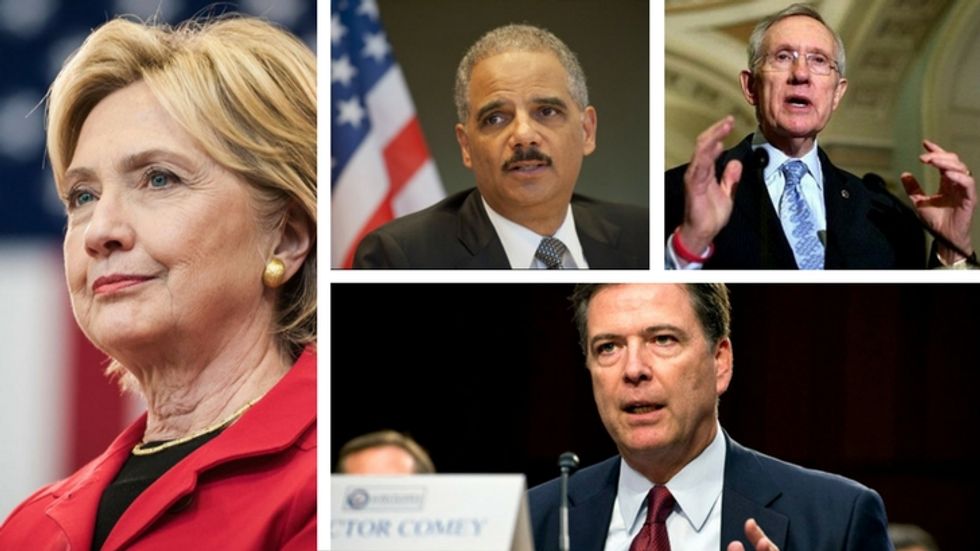 U.S. Attorney General Eric Holder, Sen. Harry Reid Rebuke FBI Director Over Newest Email Controversy