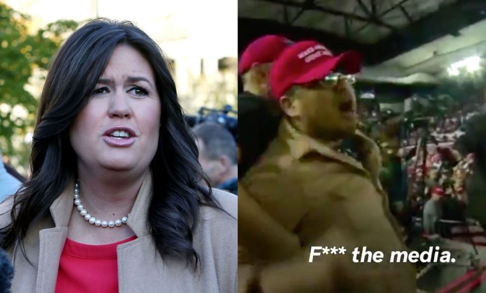 Sarah Sanders Just Said Trump Condemns Violence Against Anyone, And Twitter Immediately Brought the Receipts