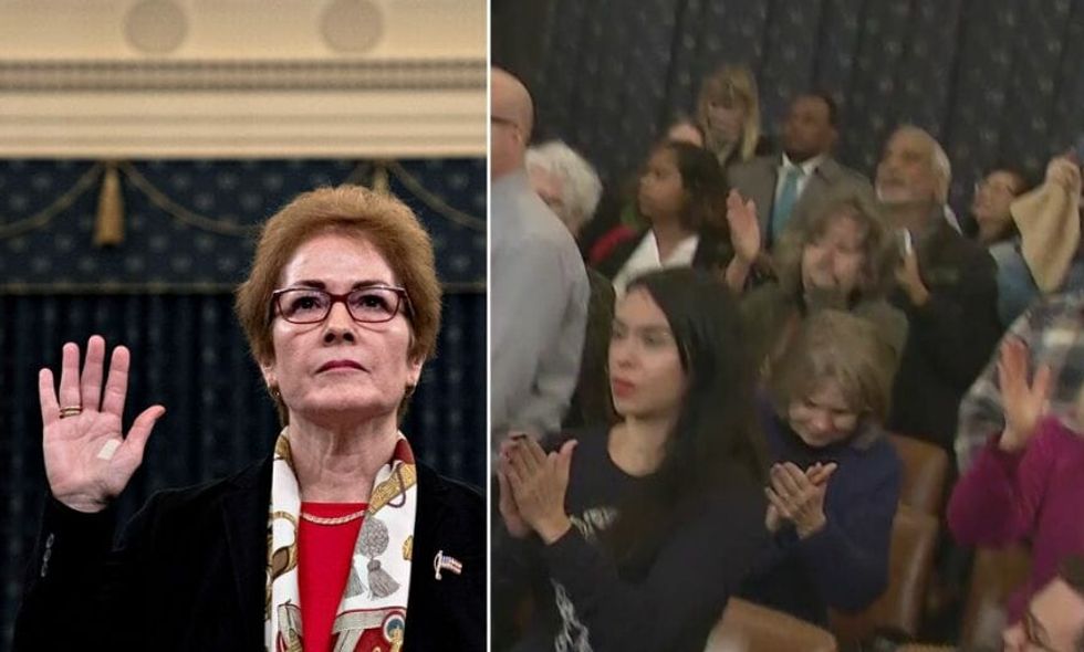 Audience Erupts in Spontaneous Standing Ovation for Amb. Yovanovitch as Impeachment Hearing Concludes