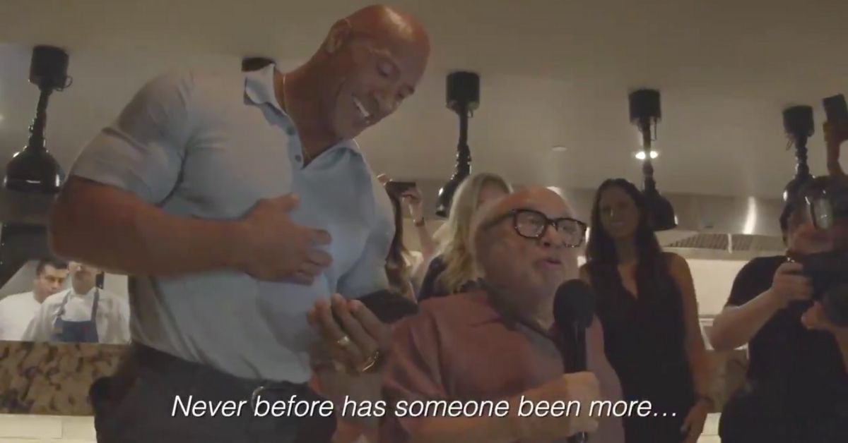 Danny DeVito And The Rock Made A Couple's Day By Crashing Their Wedding In Epic Style