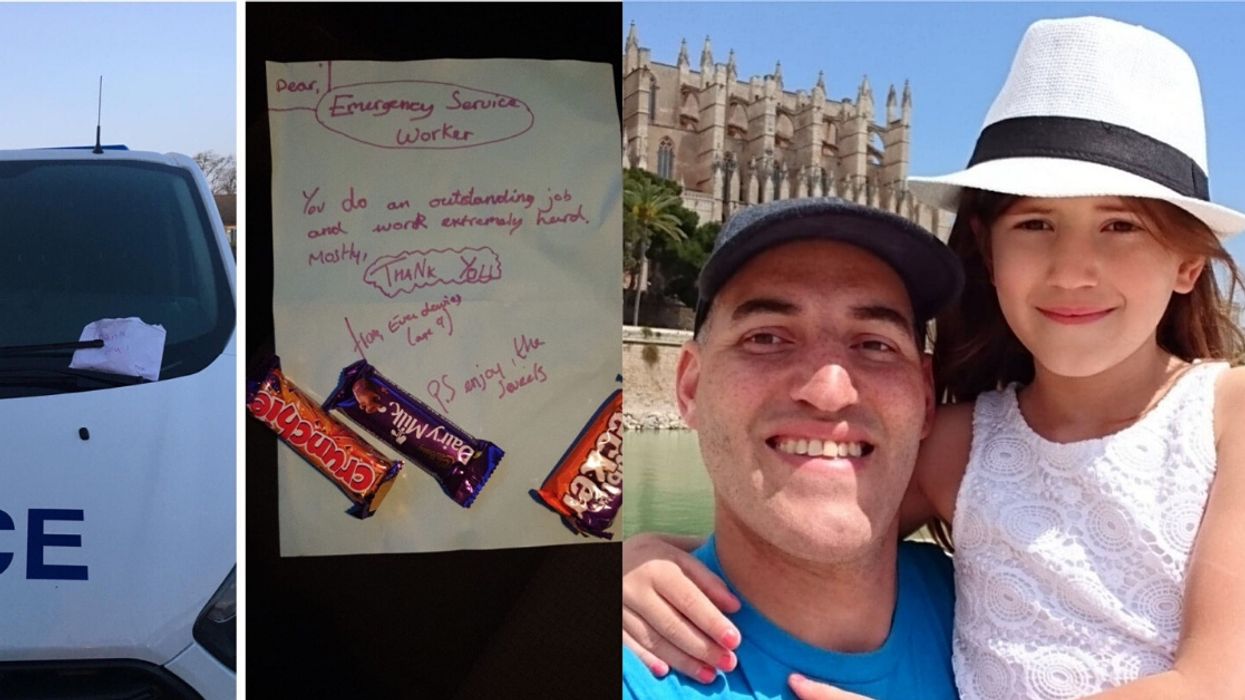 Nine-Year-Old Girl Delivers Notes With Chocolate To Emergency Workers To Let Them Know 'You're Awesome'