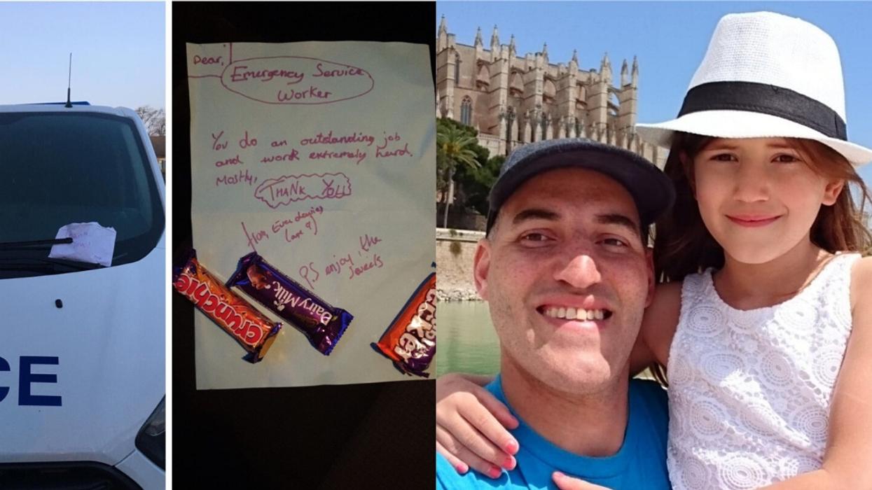 Nine-Year-Old Girl Delivers Notes With Chocolate To Emergency Workers To Let Them Know 'You're Awesome'