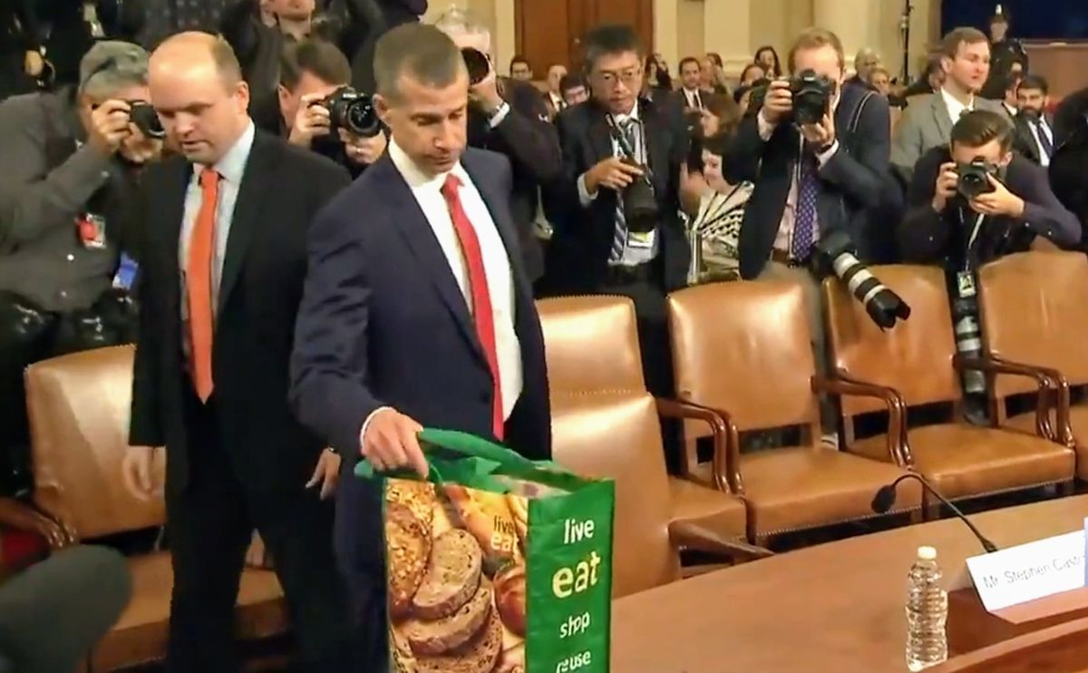 Republican Counsel Turns Heads After Strolling Into Impeachment Hearings With 'The Fresh Market' Tote Bag