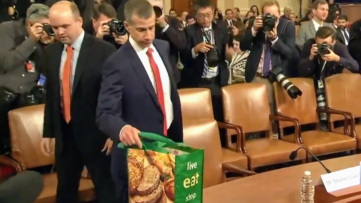 Republican Counsel Turns Heads After Strolling Into Impeachment Hearings With 'The Fresh Market' Tote Bag