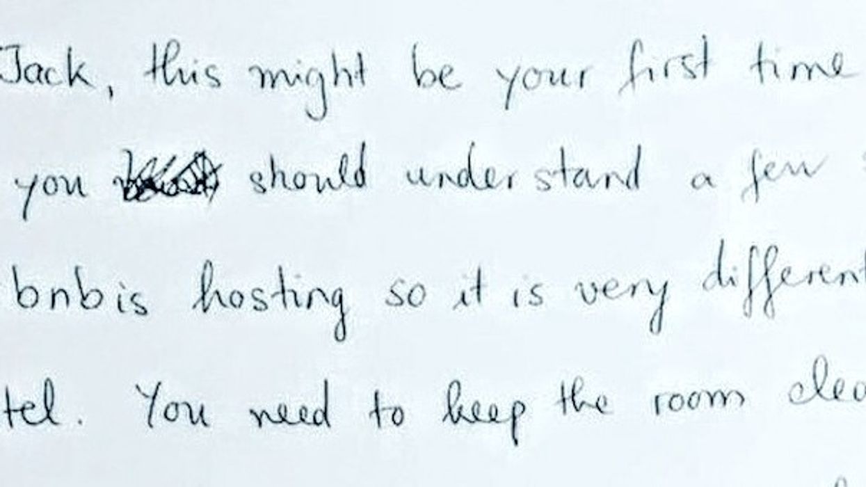 AirBnB Host Shames Guest With Angry Note After He Doesn't Shower Before Going To Sleep