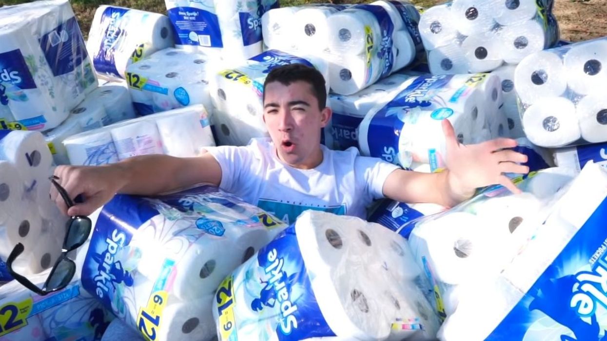 YouTuber Prompts Outrage After Attempting To Absorb His Entire Pool With Paper Towels