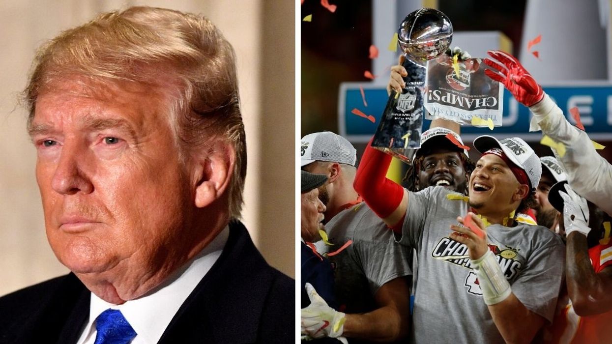 Trump Is Getting Roasted Hard For Congratulating The State Of Kansas After The Chiefs' Super Bowl Win