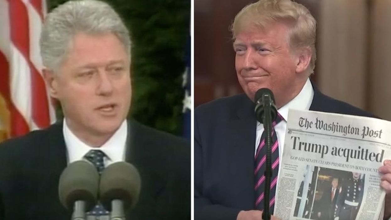 Brutal Video Compares Bill Clinton's and Donald Trump's Acquittal Speeches and They Couldn't Be More Different