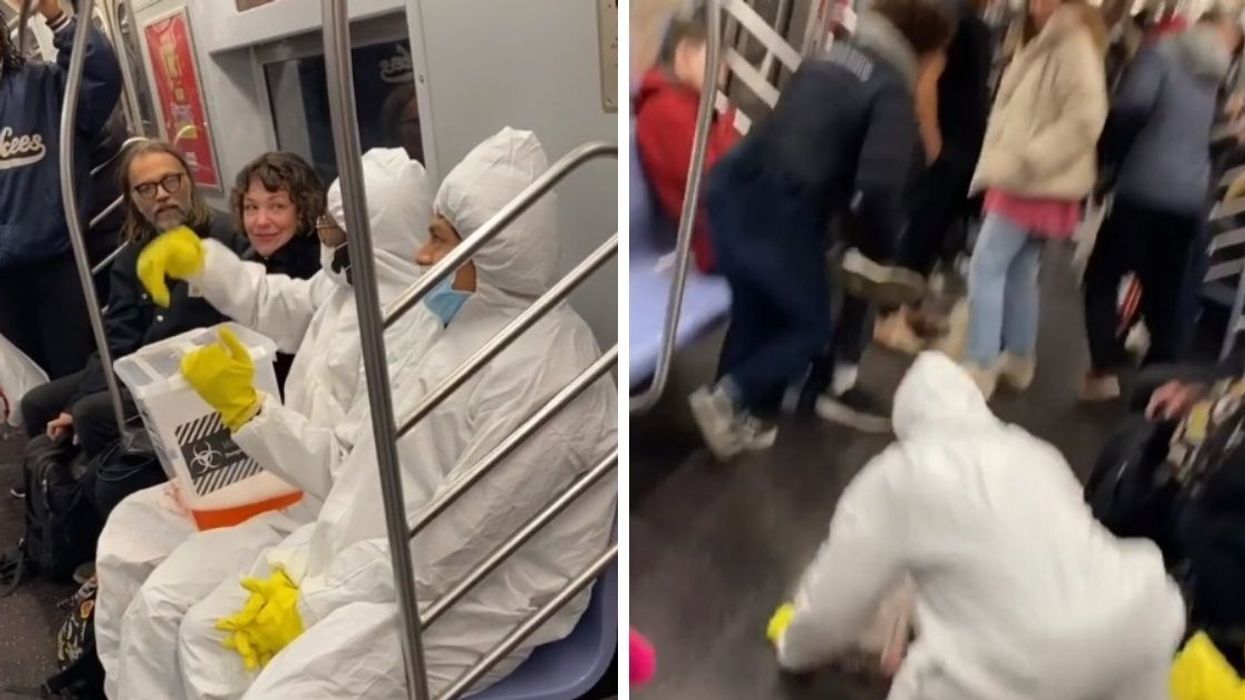 Scared Commuters Scream And Flee As Teen Pranksters Pretend To Spill 'Coronavirus' All Over NYC Subway Car