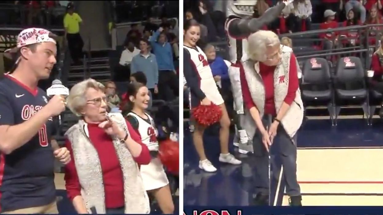 Ole Miss Crowd Goes Wild After 86-Year-Old Woman Sinks A 94-Foot Putt To Win Herself A Brand New Car