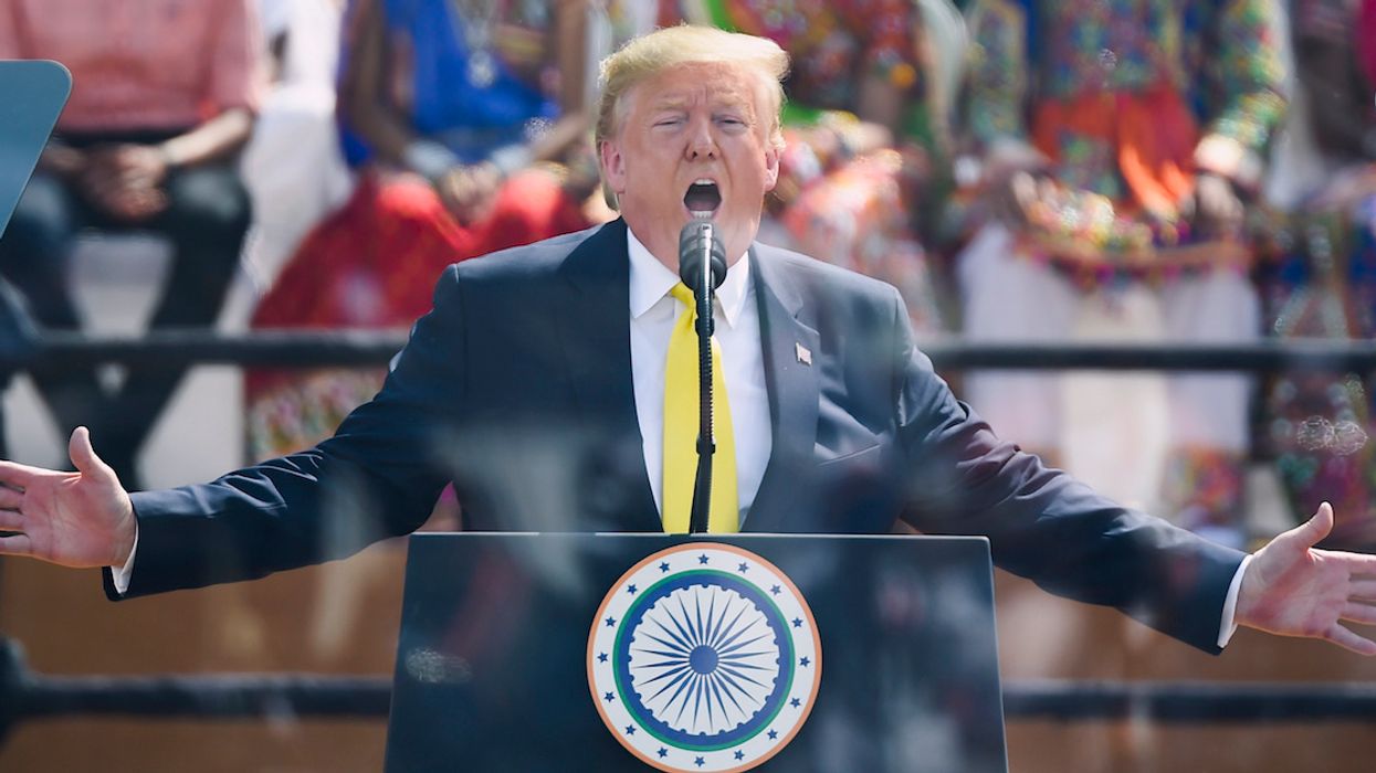Trump Leaves Everyone Baffled After Entering India Rally To 'Macho Man' By The Village People