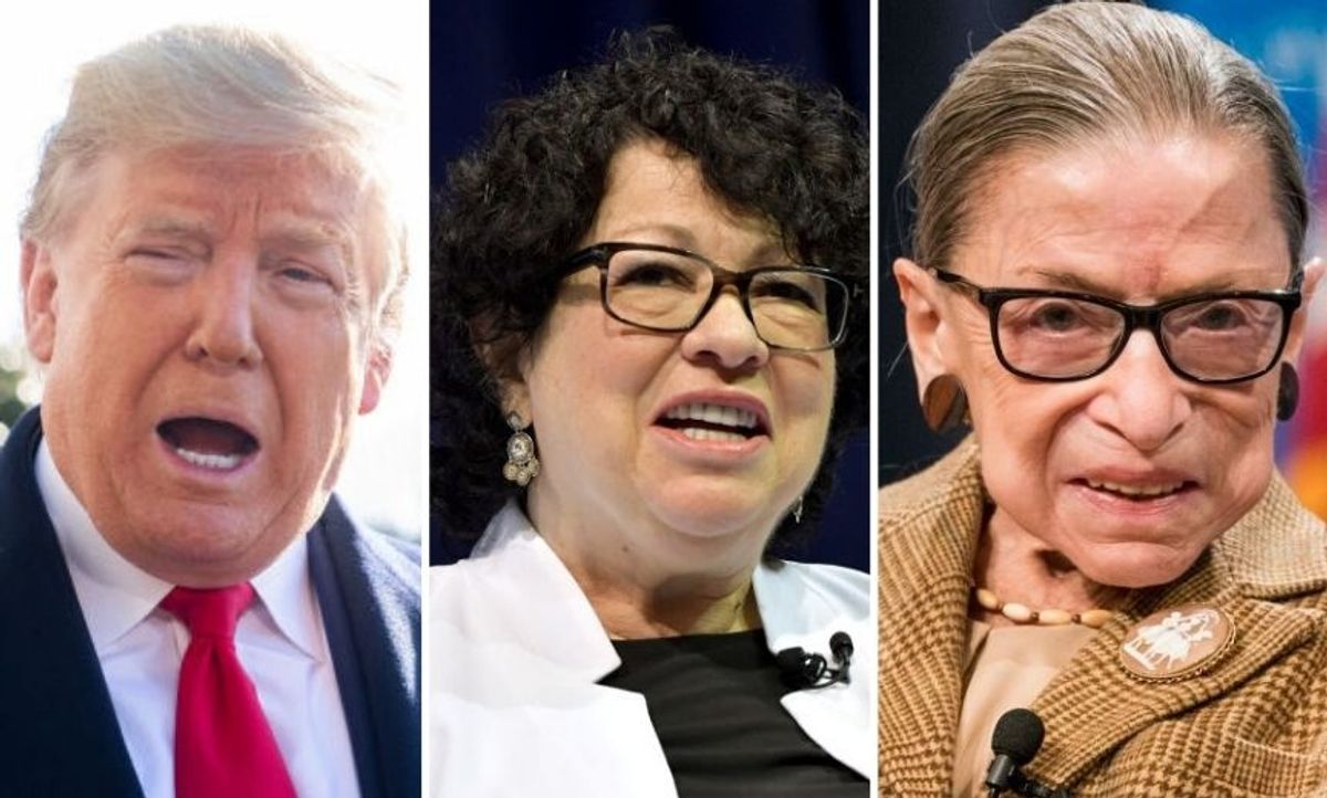 Trump Lashes Out At Supreme Court Justices Sonia Sotomayor And Ruth Bader Ginsburg, Demands They Recuse Themselves For Any 'Trump-Related' Cases