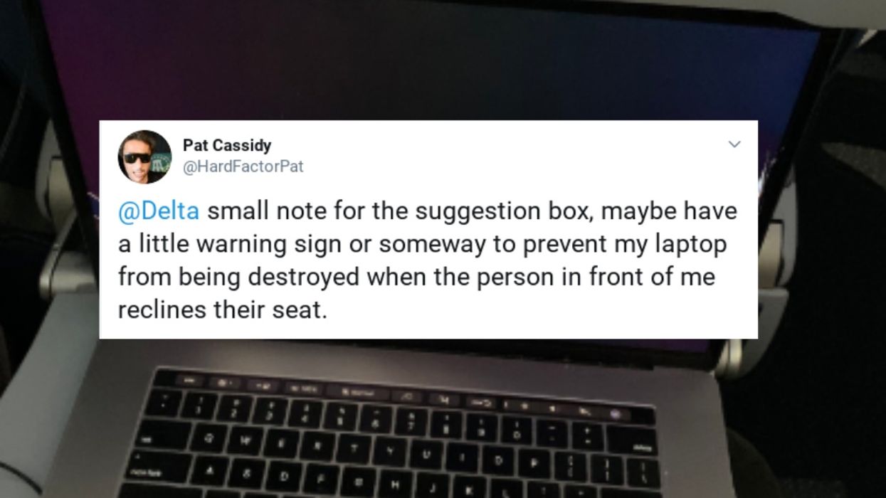 Man Blasts Delta After His New MacBook Air Is Crushed When Passenger In Front Of Him Reclines His Seat