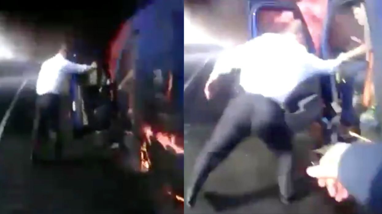 New Jersey State Troopers Pull Driver Out Of Semi-Truck Seconds Before It Explodes In Heart-Pounding Video