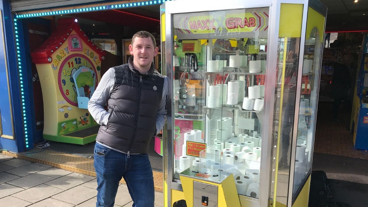Arcade Trolls Frenzied Stockpilers By Filling Claw Machine With Toilet Paper Rolls