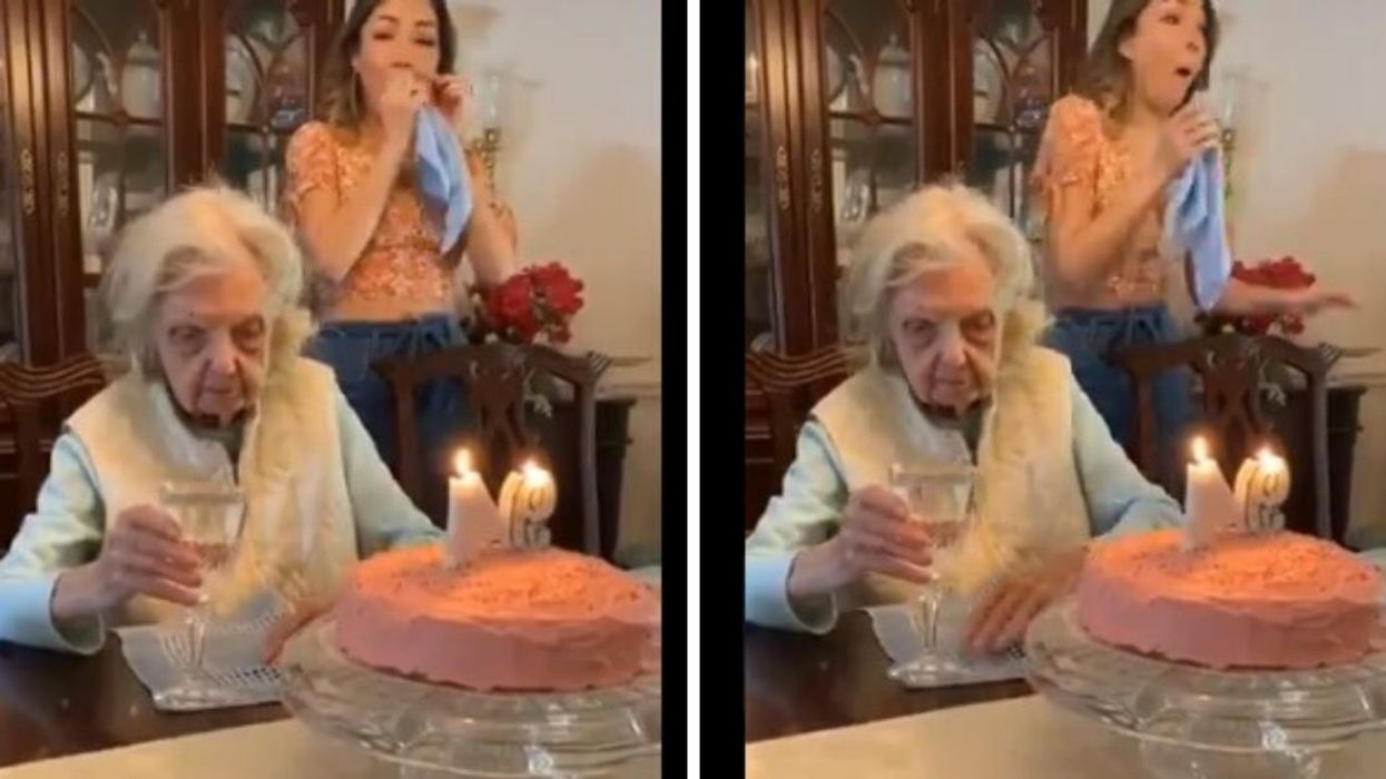 94-Year-Old Woman Goes Viral For Legendary Mic Drop Before Blowing Out Her Birthday Candles