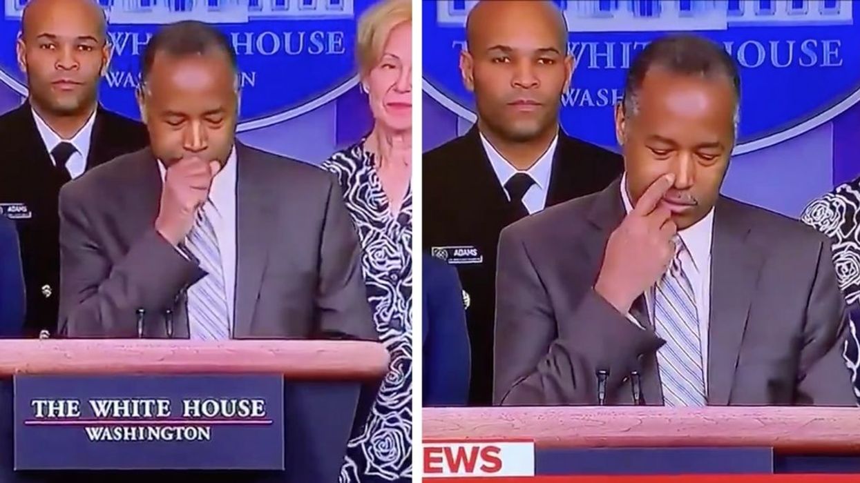 Ben Carson Coughs Into His Hand And Then Touches His Face Seconds Later In Perfect Display Of How To Both Spread And Get Coronavirus