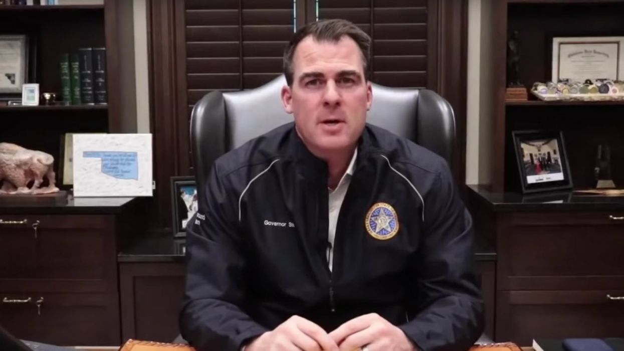 Oklahoma Governor Slammed After Stating That He'll Still 'Take His Family Out To Dinner' And Encouraging Others To Do The Same