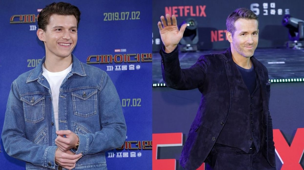 A Shirtless Tom Holland Nominated Ryan Reynolds To Do The Grueling 'Handstand Challenge'—And Ryan Had The Best Response