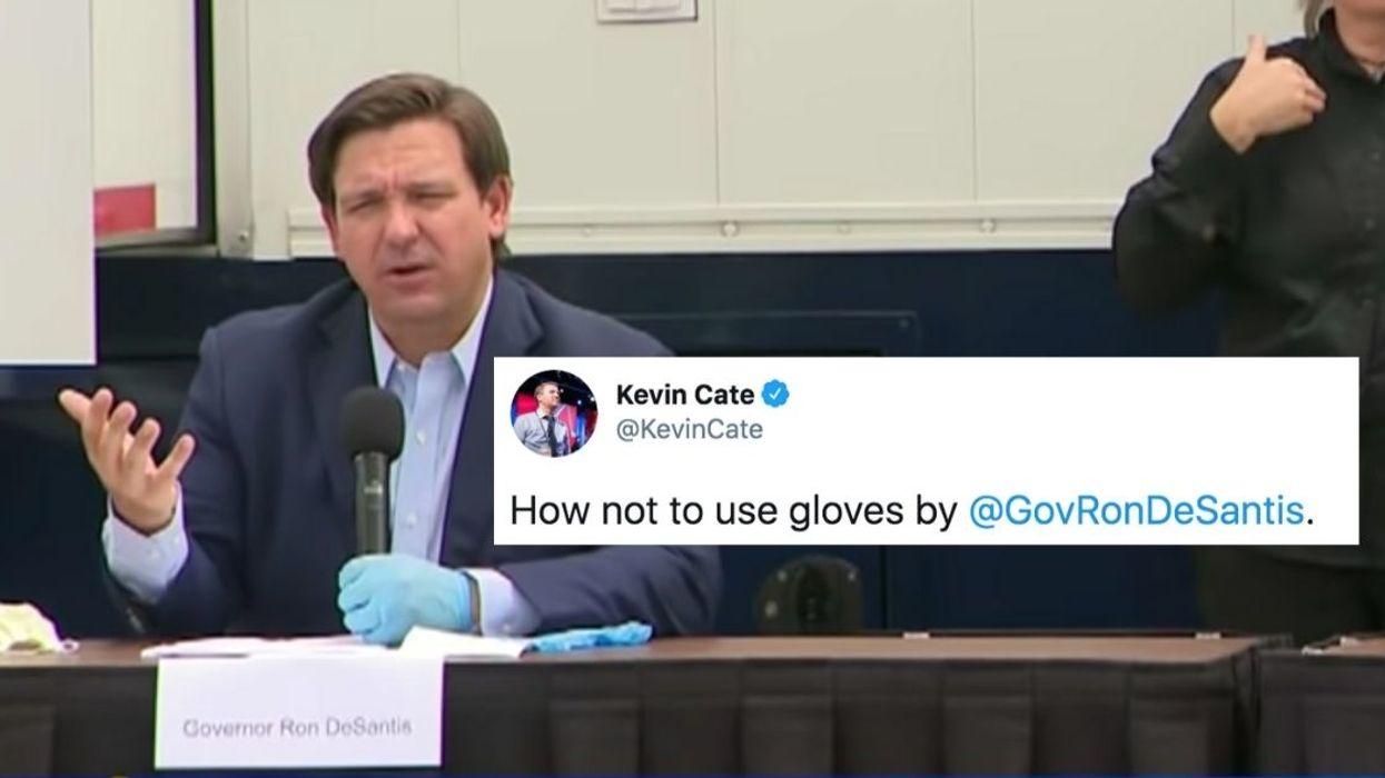 Florida Gov. Just Showed Everyone What Not To Do By Wearing One Glove And Touching His Face During Press Conference