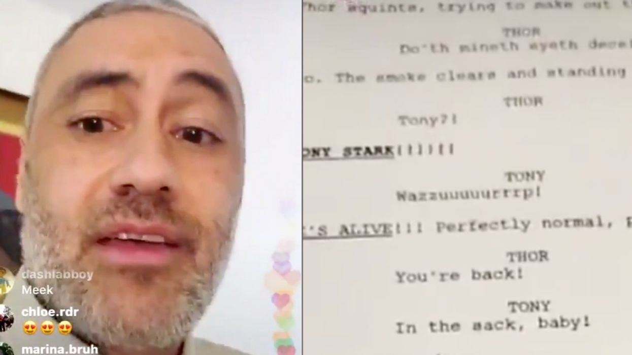 Director Taika Waititi Just Totally Trolled Marvel Fans On Instagram Live With A Fake Script Starring A Very Alive Tony Stark