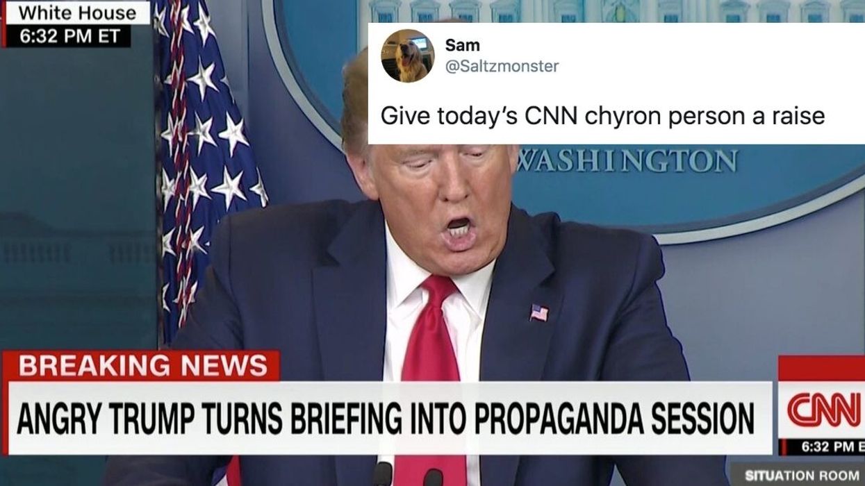 The Internet Is Obsessed With Whoever Was In Charge Of CNN's Chyrons During Trump's Latest Pandemic Briefing