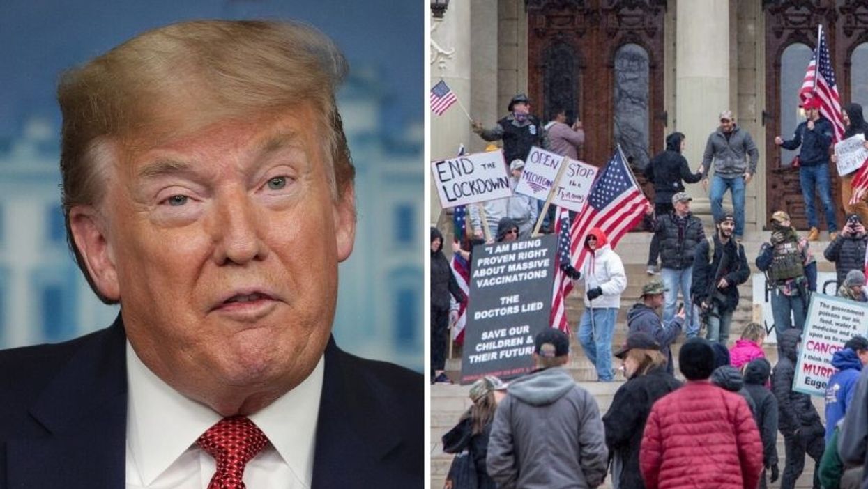 People Had the Perfect Response to Trump's Unhinged Tweets Offering Support for Anti-Lockdown Protesters