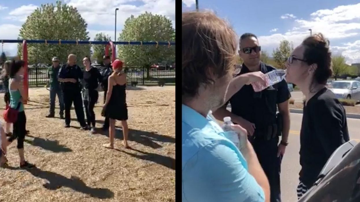 Far-Right Protesters Gather Outside Idaho Cop's Home After He Arrests Anti-Vax Mom For Breaking Into Playground