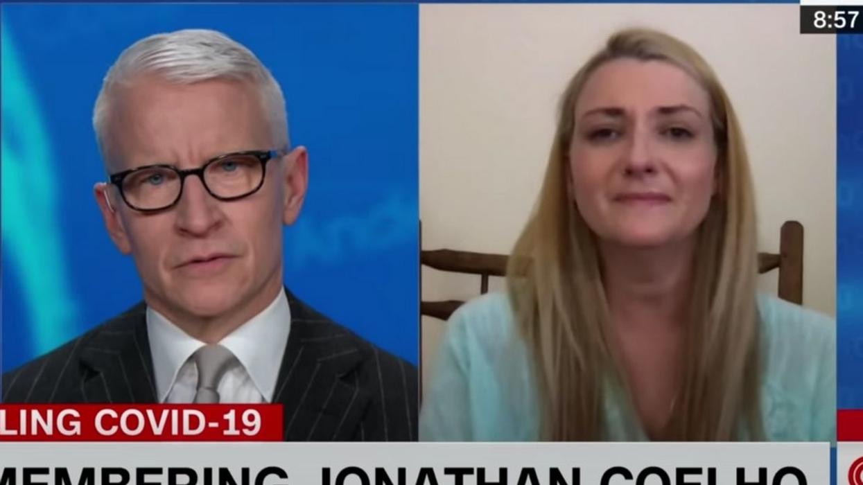 Anderson Cooper Gets Choked Up During Emotional Interview With Woman Whose Husband Died Of Virus At Just 32