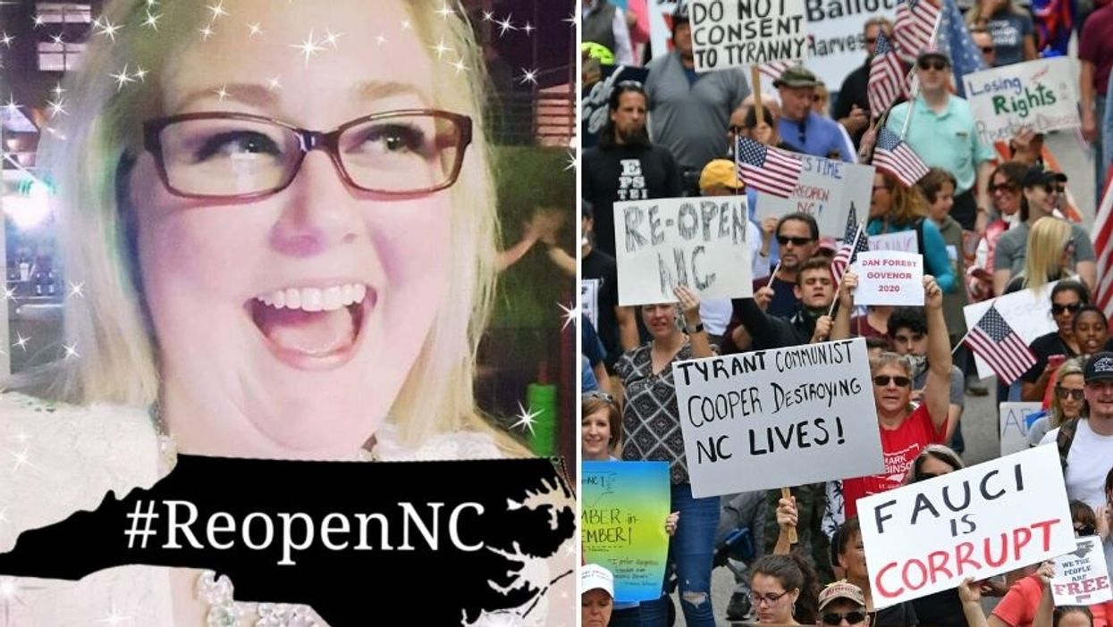 Leader of 'ReOpen NC' Group Tests Positive for the Virus but She Won't Say Whether She Attended Recent Protests