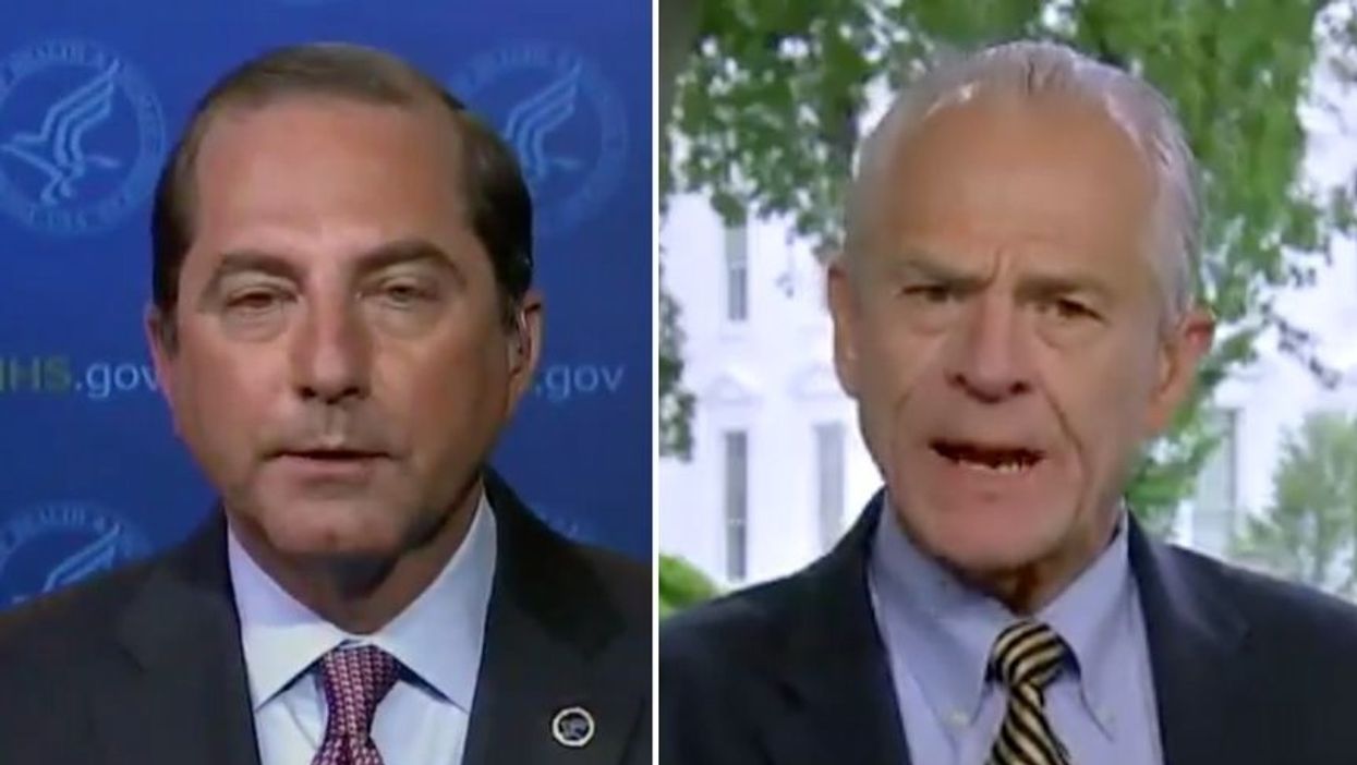 Trump's Health Secretary Just Threw Trump's Trade Adviser Under the Bus for Trying to Blame Virus Response on CDC