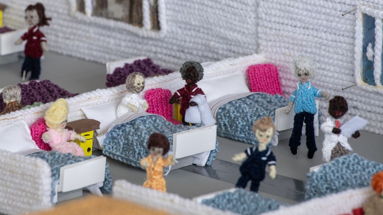 Great-Great-Grandmother Knits Detailed Model Hospital To Raise Money For Health Services