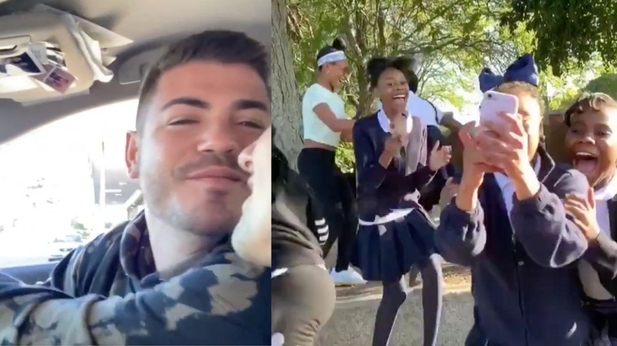 Group Of Schoolgirls Freak Out With Pure, Giddy Delight After Getting Gay Couple To Kiss In Viral Video