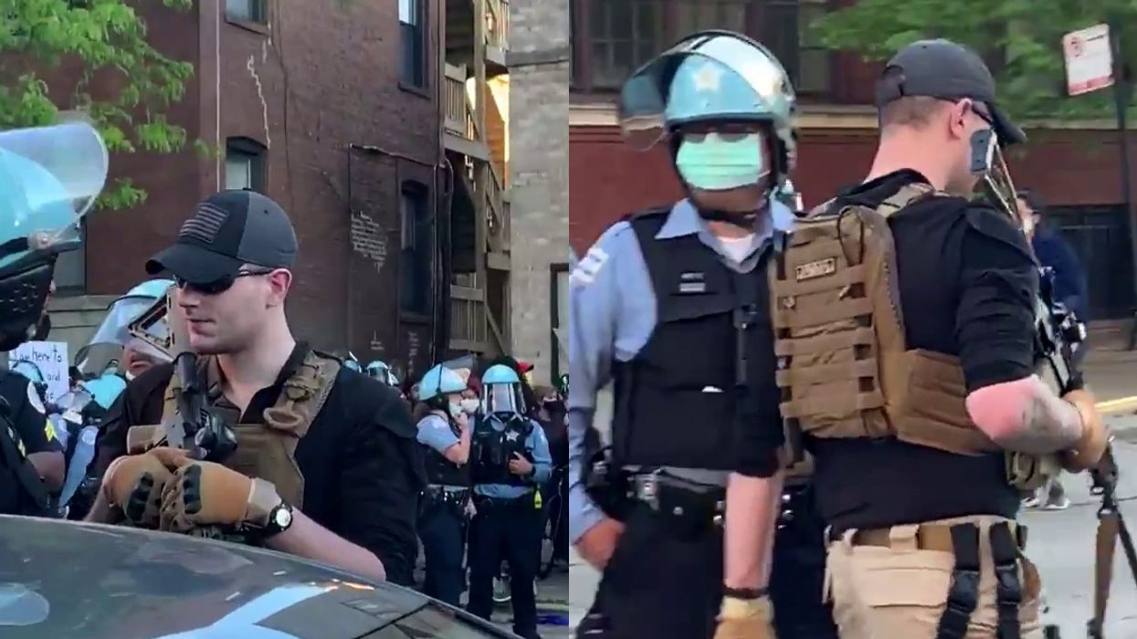 Police Prompt Outrage After Guy Shows Up To Chicago Protest With Rifle And Tactical Gear—And They Just Let Him Walk Away
